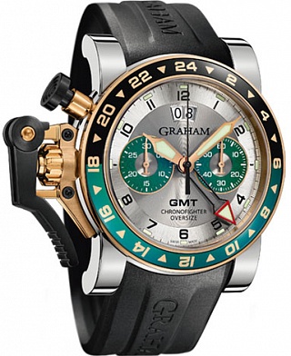 Graham Chronofighter Oversize GMT 2OVGG.S06A.K10S Silver BRG Steel & Gold Replica watch